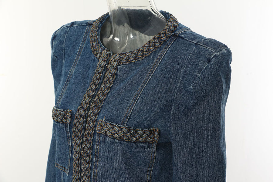 Braided Denim Jacket