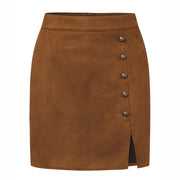 Suede High Waisted Skirt