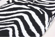 Zebra Knit Mini Dress