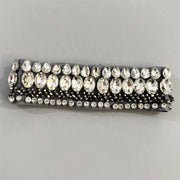 Sterling Rhinestone Choker + Maxi Dress