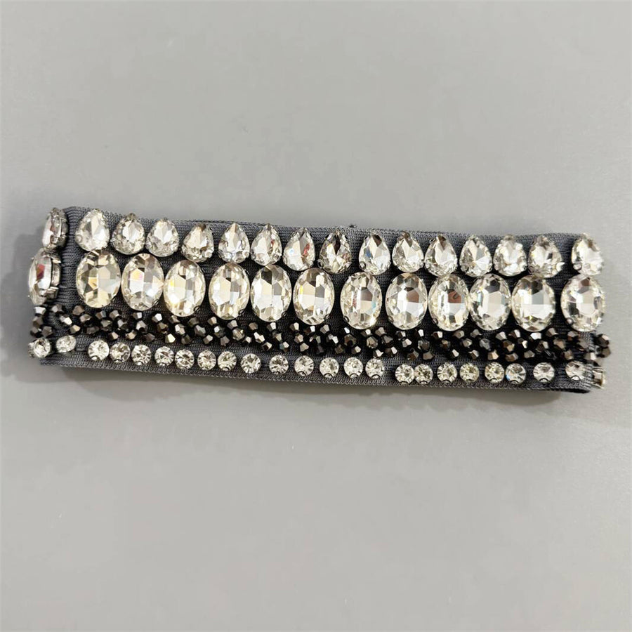 Sterling Rhinestone Choker + Maxi Dress