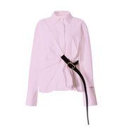 Asymmetric Belt Shirt