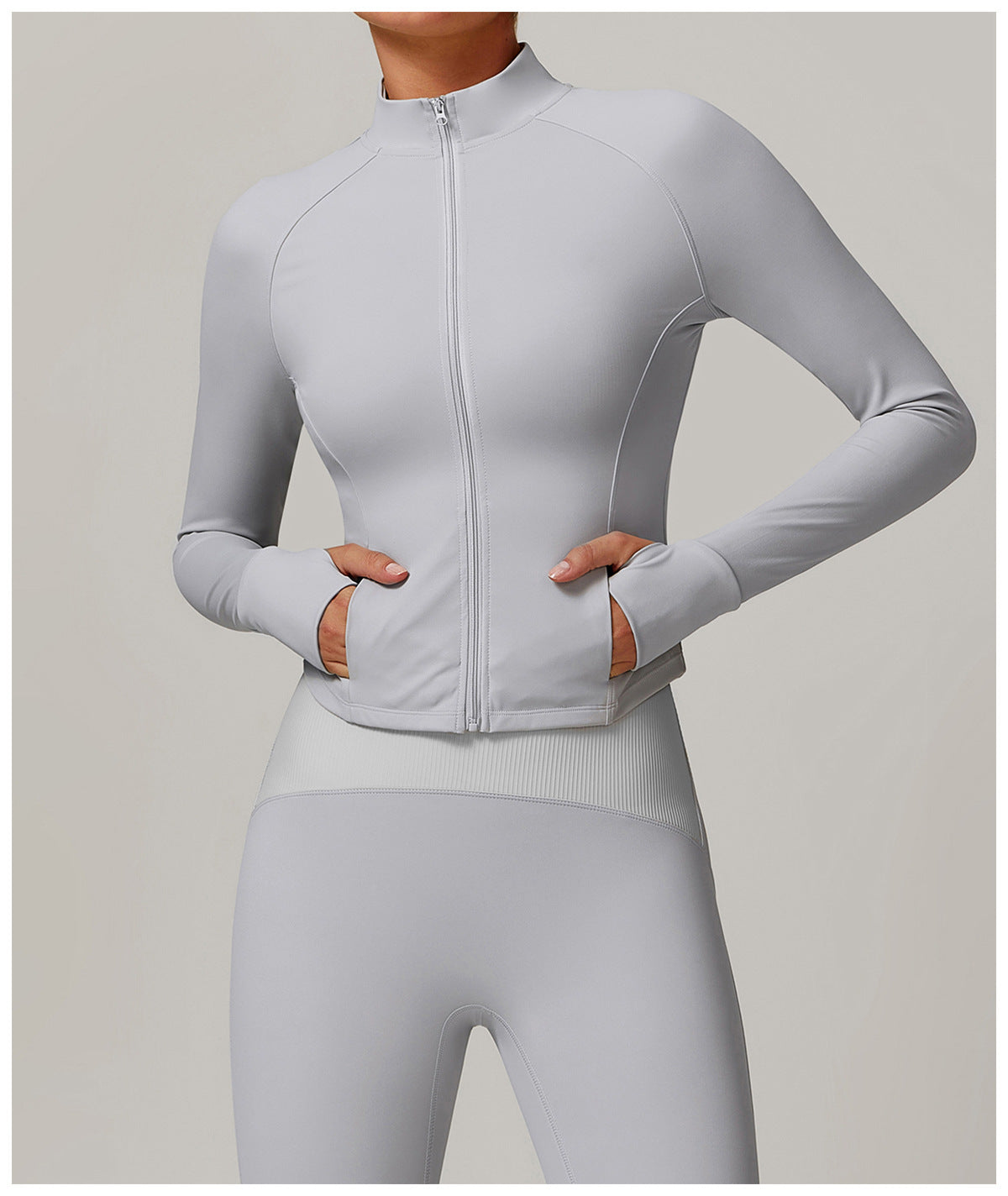 Slim Fit Nylon Yoga Jacket