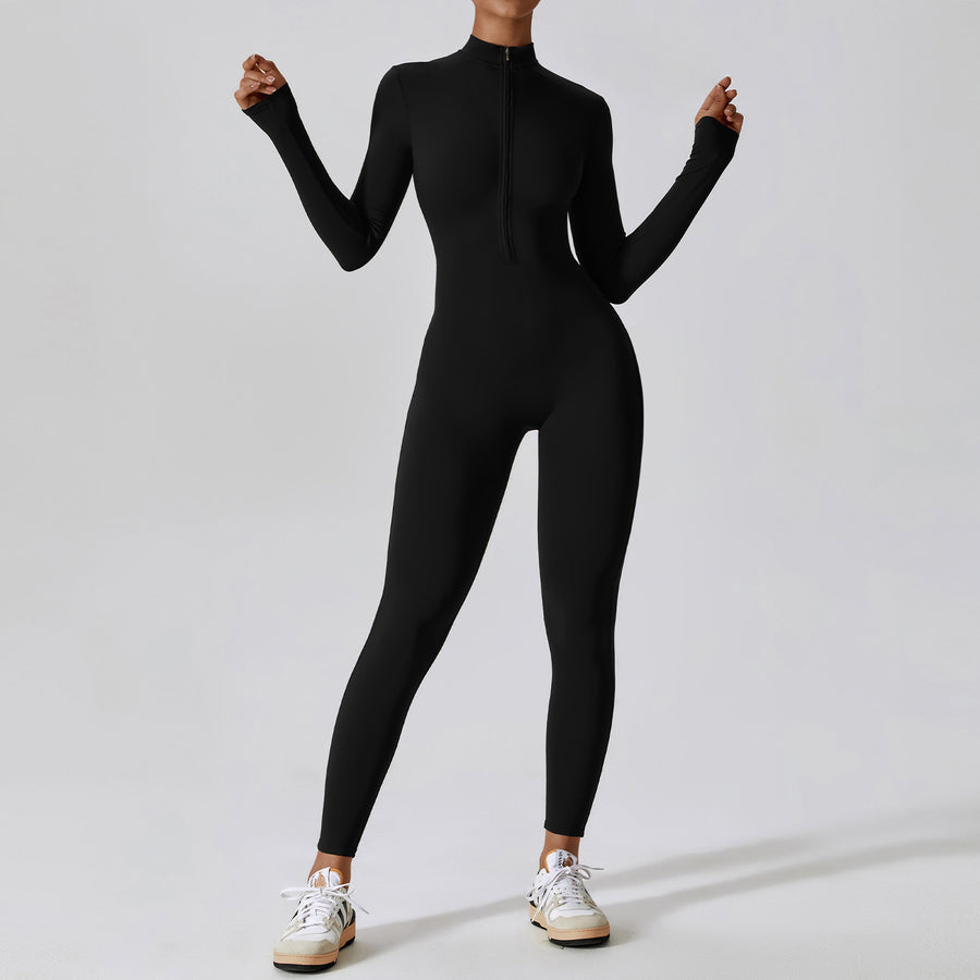 Nylon Longsleeve Jumpsuit