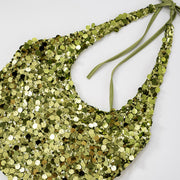 Sequin Halter Top