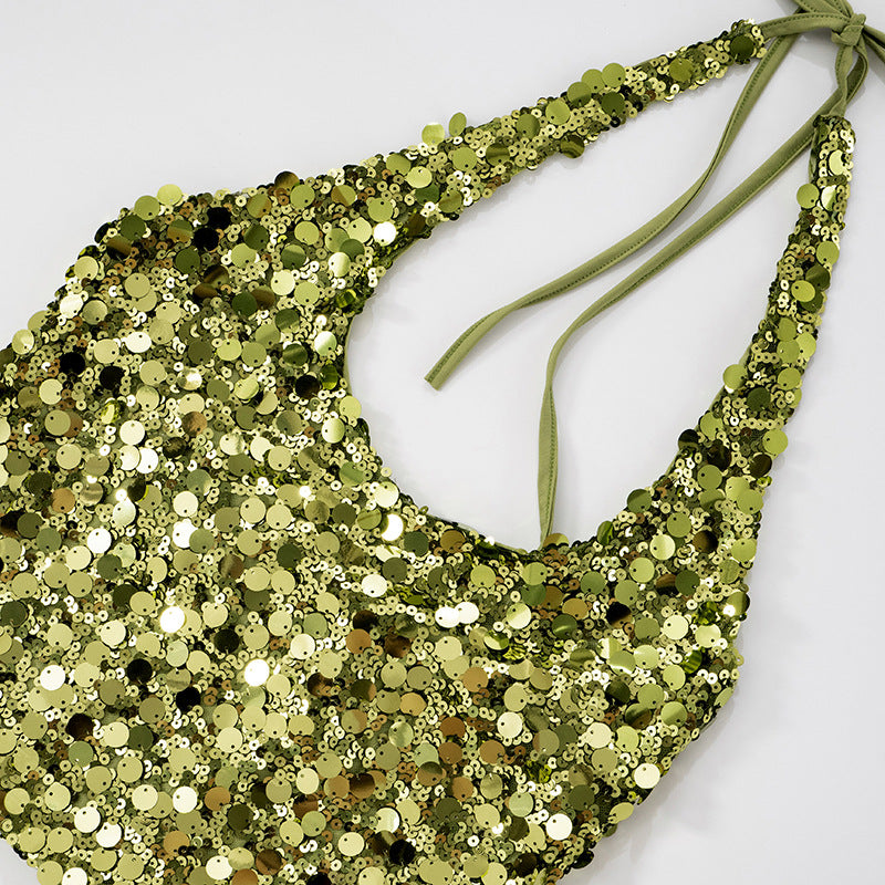 Sequin Halter Top