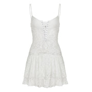 White Lace Mini Dress
