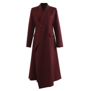 Angola Red Blazer Trench Coat