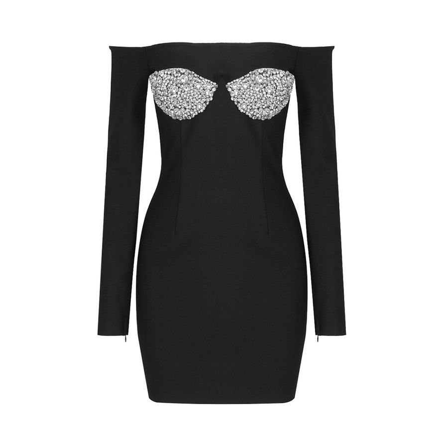 Mila Rhinestone Bandage Mini Dress