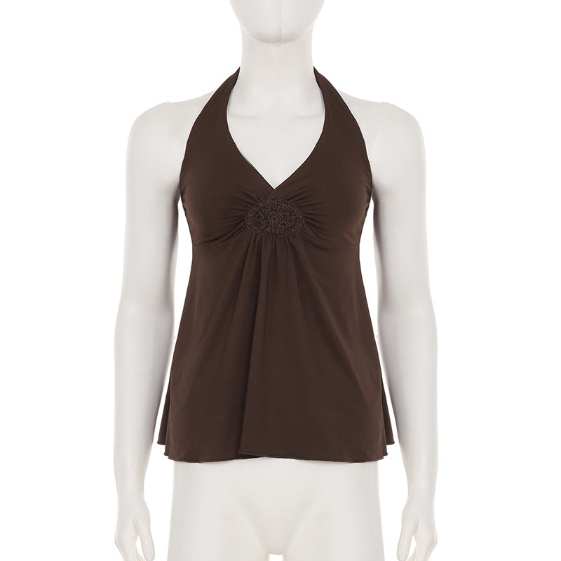 Braun Halter Top