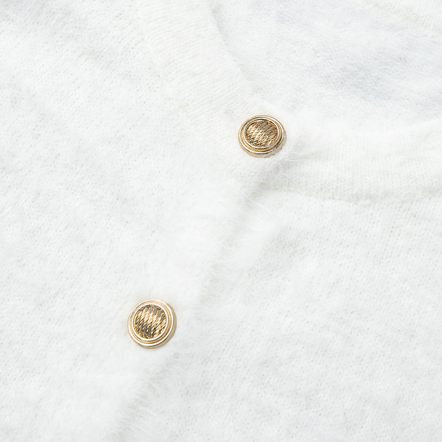 Plush Cardigan Maxi Skirt Set