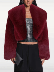 Faux Fur Cropped Coat