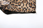 Leopard + Sequin Micro Shorts