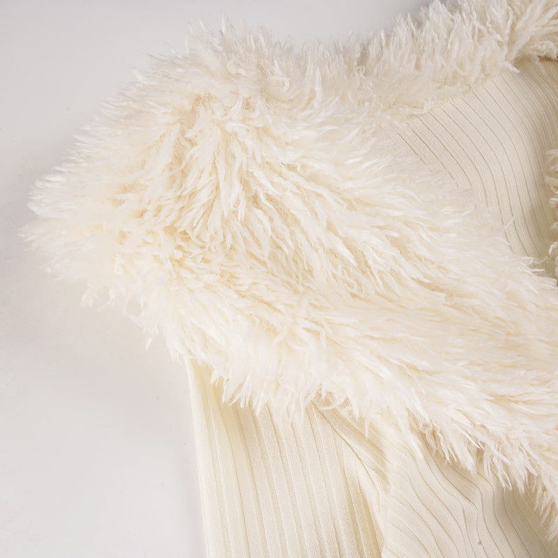 Teddy Plush Knitted Cardigan