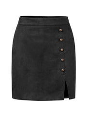 Suede High Waisted Skirt