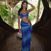 Woven Strap Skirt Set
