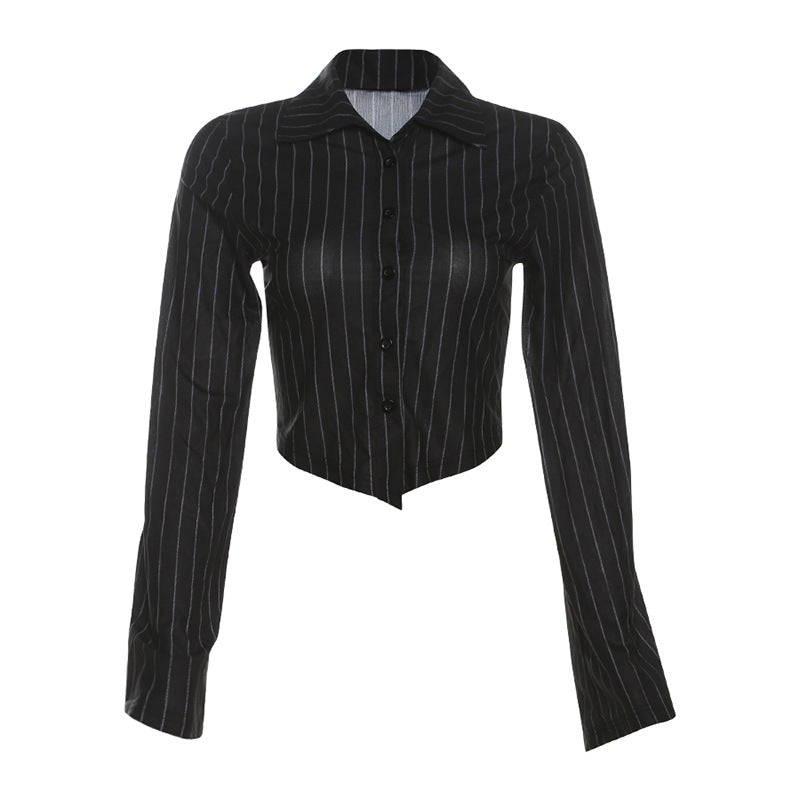 Black Pinstripe Shirt