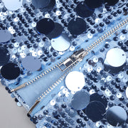 Blue Mirage Sequin Maxi Dress