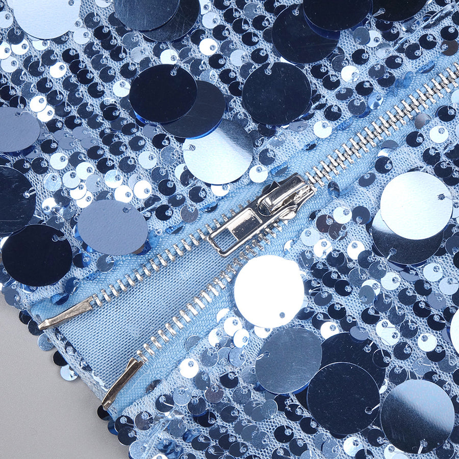 Blue Mirage Sequin Maxi Dress