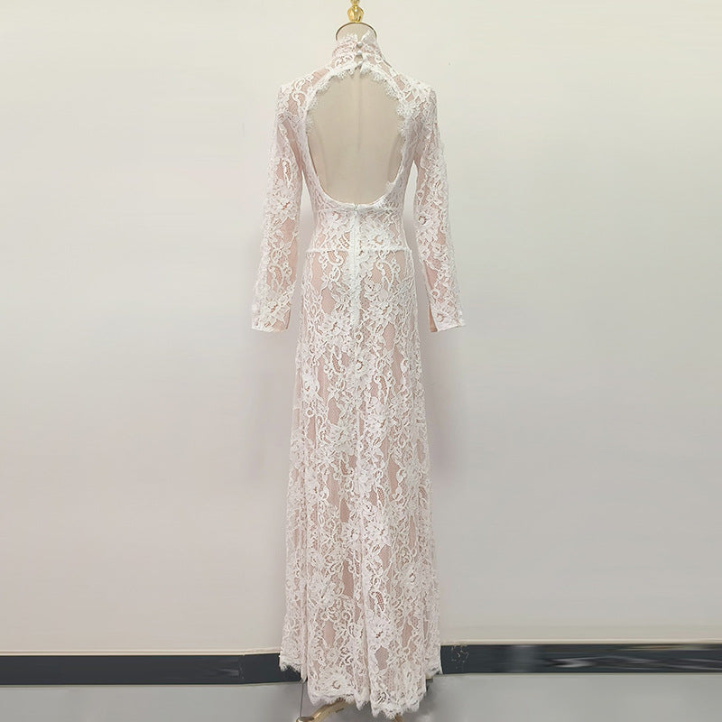 Lace Cutout Maxi Dress