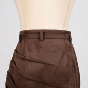 Belted Slit Maxi Skirt