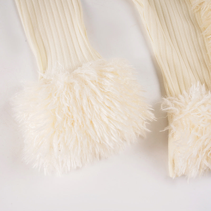 Teddy Plush Knitted Cardigan