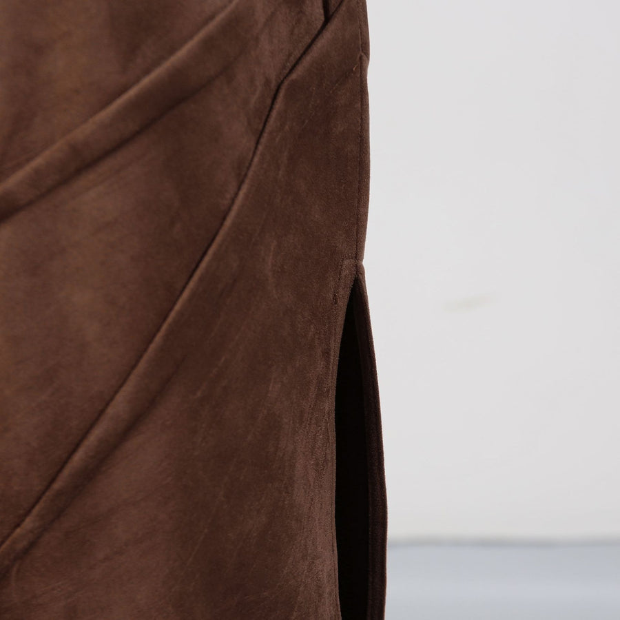 Belted Slit Maxi Skirt