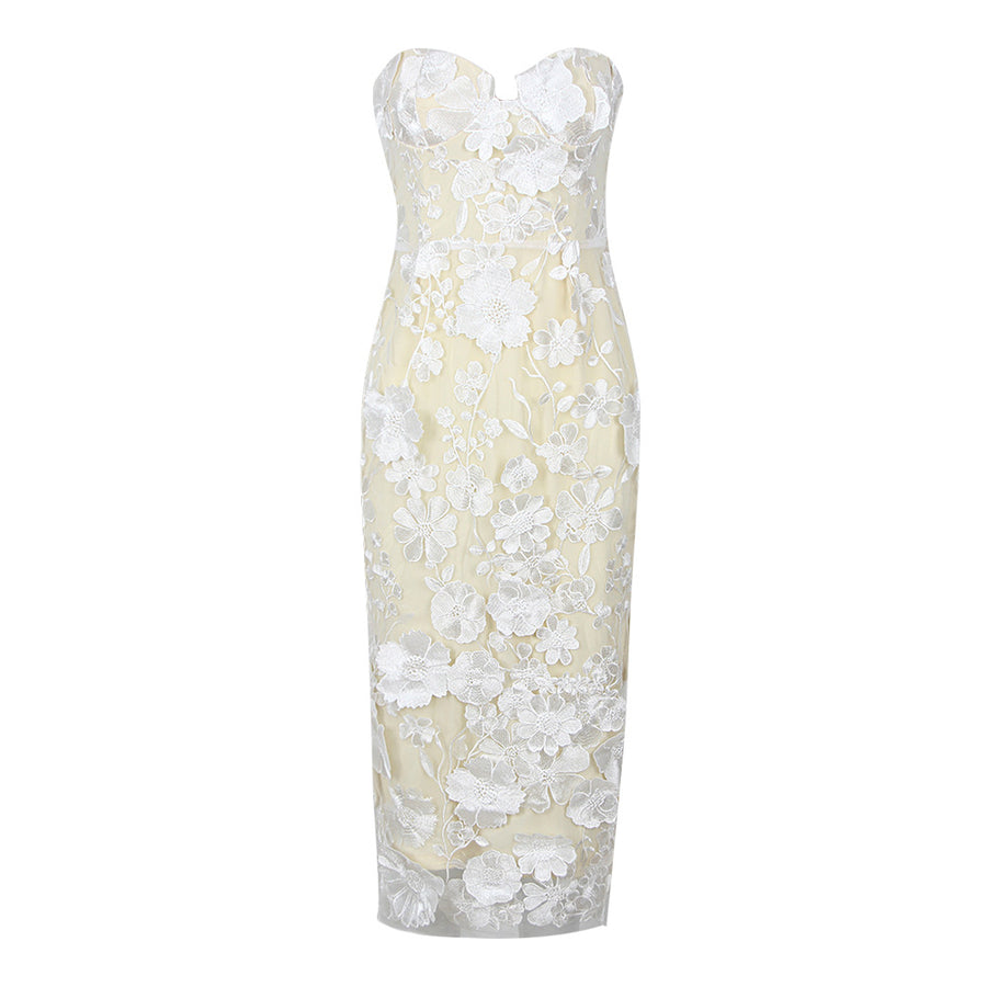 Sirmione Embroidered Midi Dress