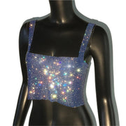 Raquel Mesh Rhinestone Cami Top