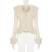 Teddy Plush Knitted Cardigan