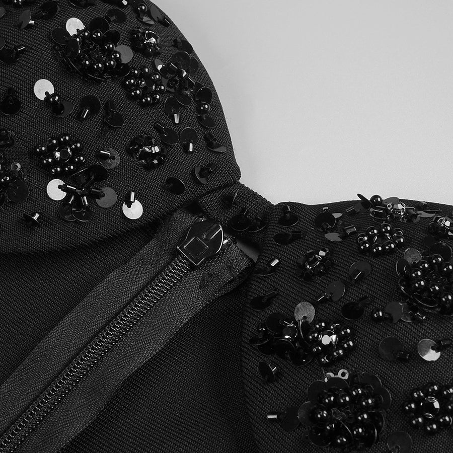 Onyx Sequin Maxi Dress