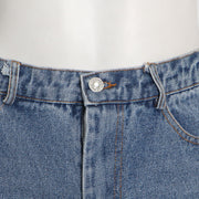 Denim Ripped Wide Leg Jeans