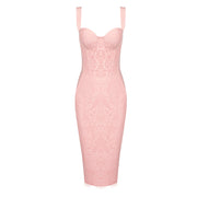 Lace Bodycon Midi Dress