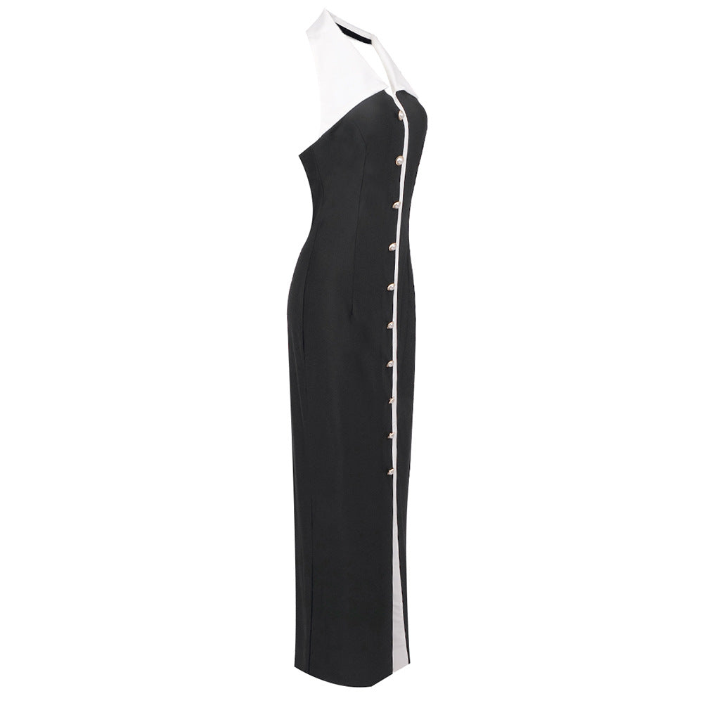 Pearl Buttondown Maxi Dress