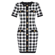 Arielle Plaid Shortsleeve Mini Dress