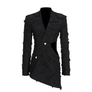 Asymmetric Cutout Blazer