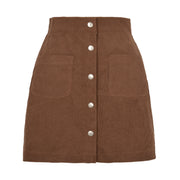 Sabine Corduroy High Waisted Skirt