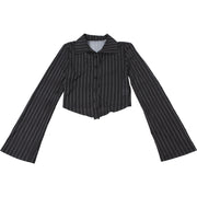 Black Pinstripe Shirt