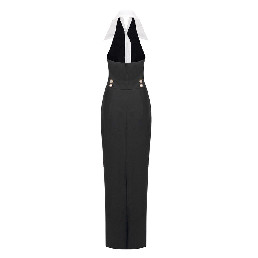 Pearl Buttondown Maxi Dress