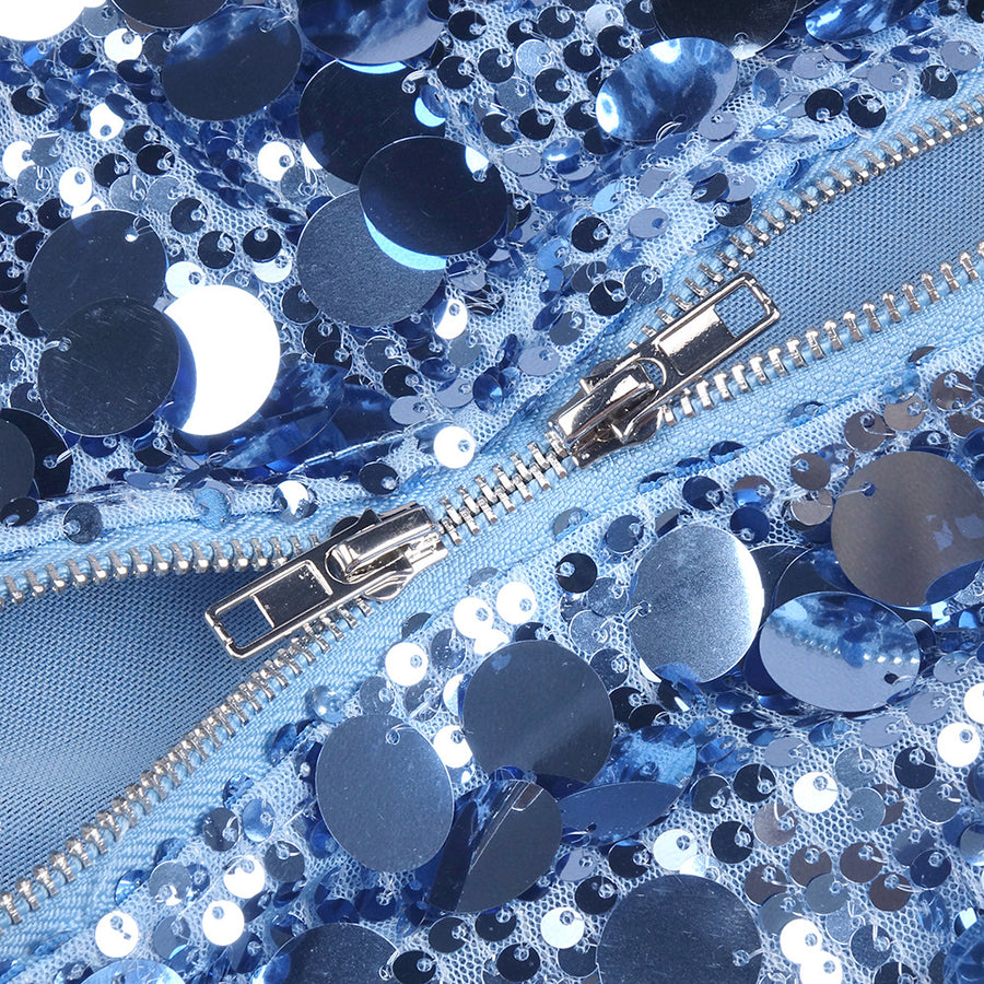 Blue Mirage Sequin Maxi Dress