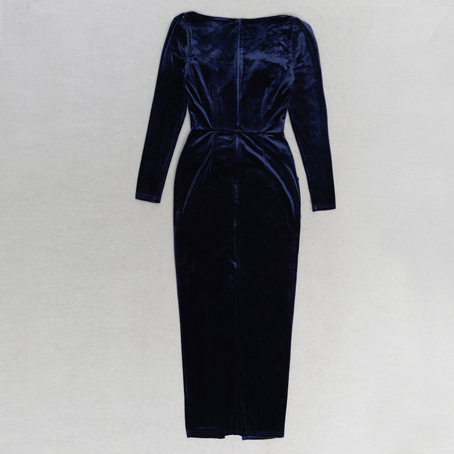 Midnight Solstice Velvet Maxi Dress