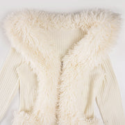 Teddy Plush Knitted Cardigan