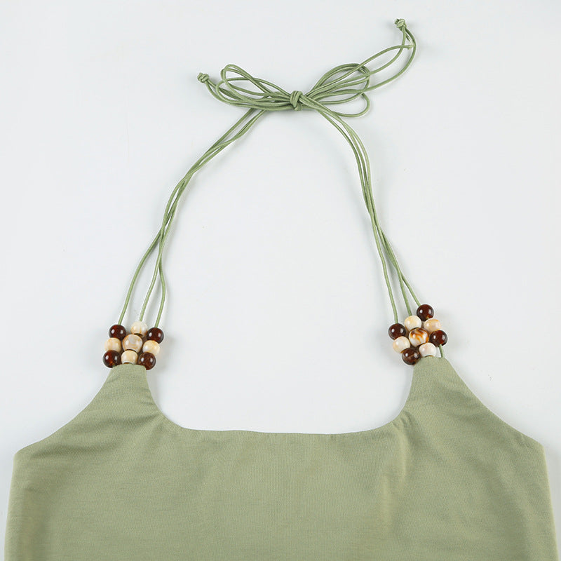 Beaded Halterneck Top
