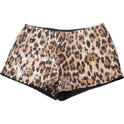 Leopard + Sequin Micro Shorts