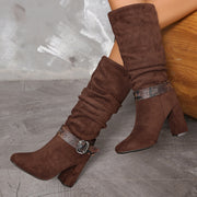 Coffee Heel Boots