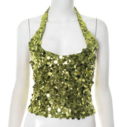 Sequin Halter Top