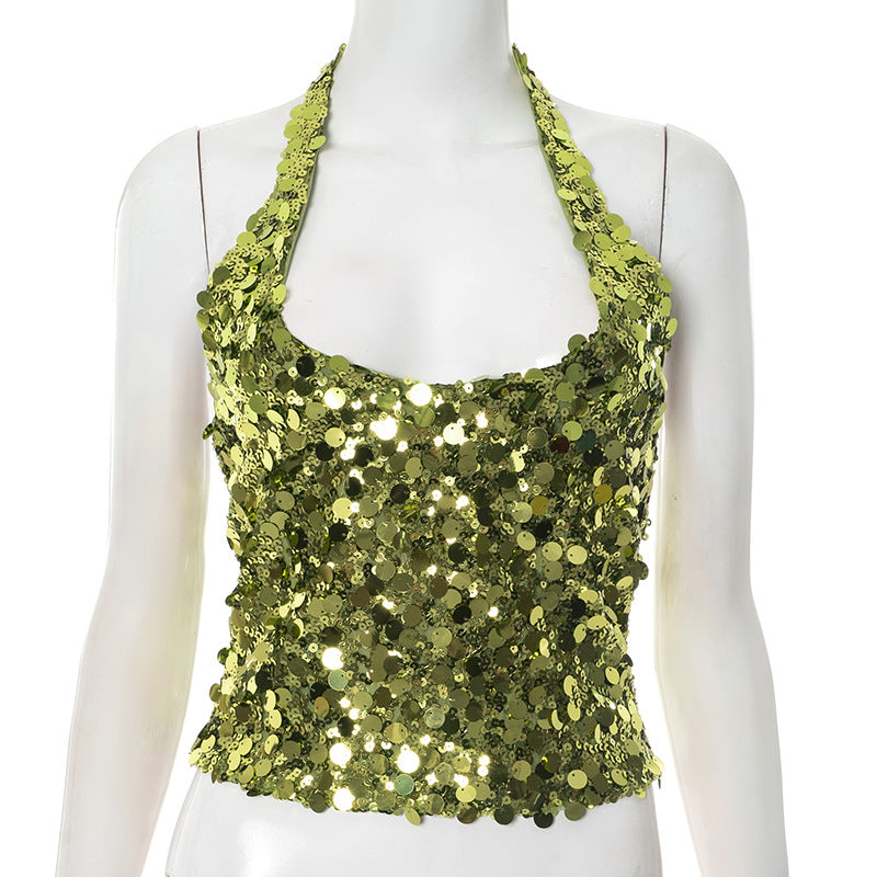 Sequin Halter Top
