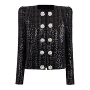 Onyx Embellished Sequin Jacket