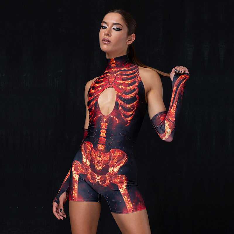 Skeleton Bodysuit + Cuff Set