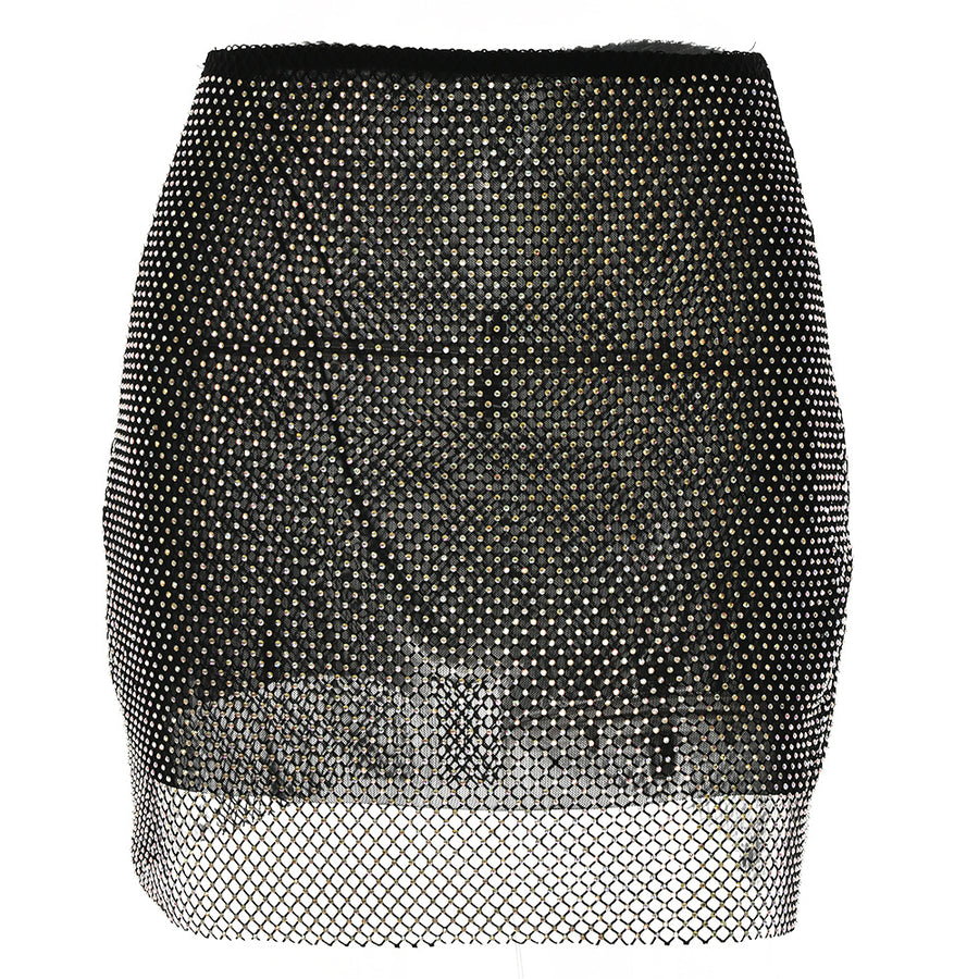 Vesna Mesh Rhinestone Skirt